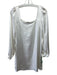 Lulus Size S White Poly Blend Square Neck Long Sleeve Mini Satin Dress White / S