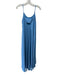 Pomander Place Size XS Blue Poly Blend Adjustable Strap Maxi Cut Out back Dress Blue / XS