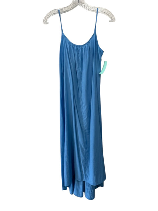 Pomander Place Size XS Blue Poly Blend Adjustable Strap Maxi Cut Out back Dress Blue / XS