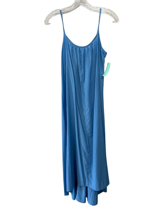 Pomander Place Size XS Blue Poly Blend Adjustable Strap Maxi Cut Out back Dress Blue / XS