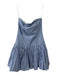 Abercrombie & Fitch Size S Blue & White Cotton Blend Zip Back Gingham Mini Dress Blue & White / S