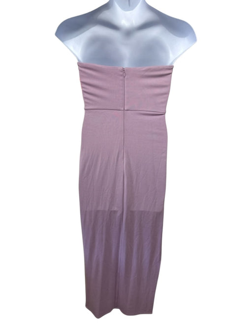 NBD Size M Light Purple Rayon & Nylon Strapless Maxi Leg Slit Dress Light Purple / M