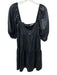 Amanda Uprichard Size S Black Viscose & Polyurethane Pleather Empire Waist Dress Black / S