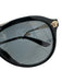 Versace Black & Gold Acetate & Metal Gray Lenses Polarized Aviator Sunglasses Black & Gold