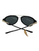 Versace Black & Gold Acetate & Metal Gray Lenses Polarized Aviator Sunglasses Black & Gold