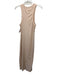 Tularosa Size L Peach Beige Cotton Sleeveless Rib Knit Stretch Midi Dress Peach Beige / L