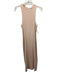 Tularosa Size L Peach Beige Cotton Sleeveless Rib Knit Stretch Midi Dress Peach Beige / L