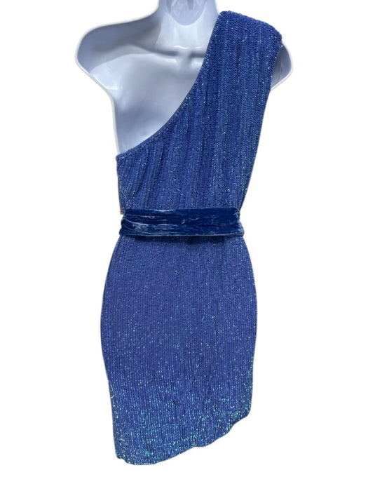 Retrofete Size M Purple, Blue, Green Viscose Fully Sequined Iridescent Dress Purple, Blue, Green / M