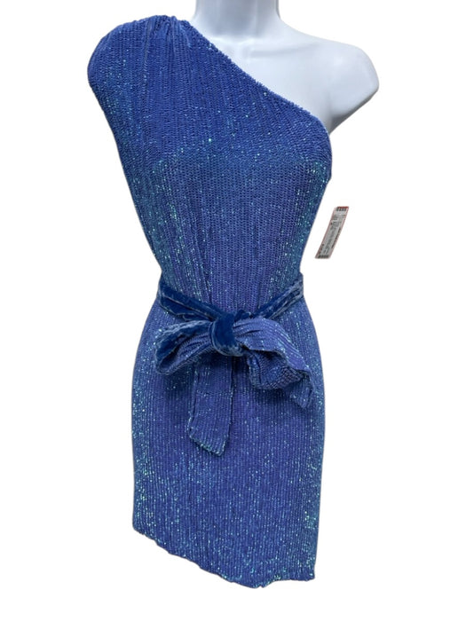 Retrofete Size M Purple, Blue, Green Viscose Fully Sequined Iridescent Dress Purple, Blue, Green / M