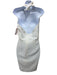 Amanda Uprichard Size M White Polyester Sleeveless Halter Top Deep v neck Dress White / M