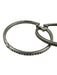 Lafonn Silver Pave Diamonds 925 Hoop Earrings Silver