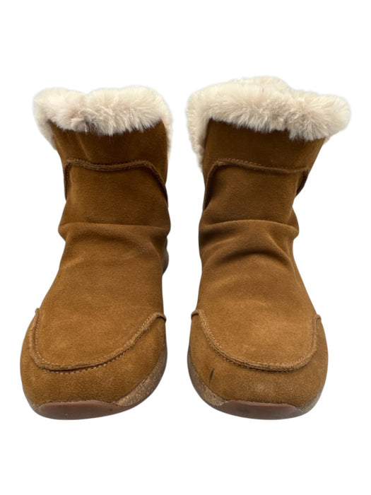 Taos Shoe Size 9 Tan & cream Leather Suede Booties Tan & cream / 9