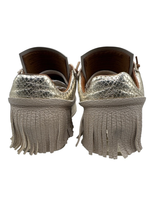 Esse Ut Esse Shoe Size 37 Taupe & Tan Leather Round Toe Cord Lace Up Sneakers Taupe & Tan / 37
