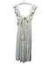 Show Me Your Mumu Size S White Linen & Rayon Ruffle Strap Square Neck Dress White / S