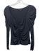 Veronica Beard Size XS Black Modal Long Sleeve Scoop Neck Gathered Top Black / XS
