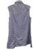 Theory Size P Blue & White Cotton Sleeveless Stripe Buttons Knee length Dress Blue & White / P