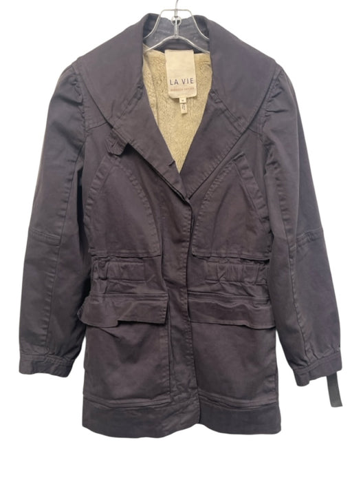 La Vie Size XS Gray Cotton & Polyester Faux Fur Lining Removable Jacket Gray / XS