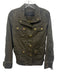 J. Crew Size XS Camo Green Coated Cotton Gold Snaps Zip Up Patch Pockets Jacket Camo Green / XS