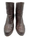 Rag & Bone Shoe Size 38 Brown Leather Round Toe Cap Toe Stack Heel Booties Brown / 38