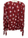Rebecca Taylor Size 0 Red & Multi Silk & Viscose Floral Long Sleeve Top Red & Multi / 0