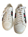 Gucci Shoe Size 36.5 White Green Red Leather Round Toe Arrow detail Shoes White Green Red / 36.5