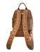 MCM Brown Leather Zip Close Gold detail Adjustable Strap Monogram Detail Bag Brown / L