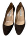 Manolo Blahnik Shoe Size 36 Brown Leather Suede Pointed Toe Kitten Heel Shoes Brown / 36