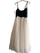Reformation Size 12 Black & White Viscose Adjustable Spaghetti Straps Tulle Gown Black & White / 12