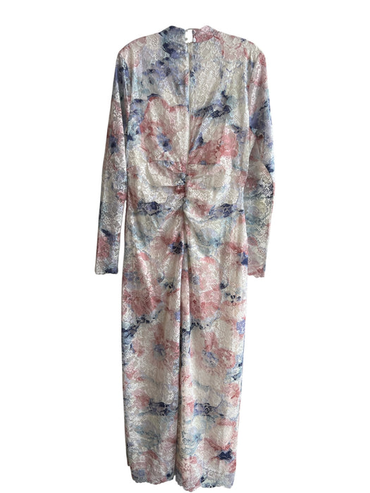 By Anthropologie Size Large Cream, Pink & Blue No Fabric Tag High Neck Dress Cream, Pink & Blue / Large