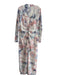 By Anthropologie Size Large Cream, Pink & Blue No Fabric Tag High Neck Dress Cream, Pink & Blue / Large