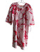Oliphant Size XL Red & White Cotton Half Balloon Sleeve Abstract Floral Dress Red & White / XL