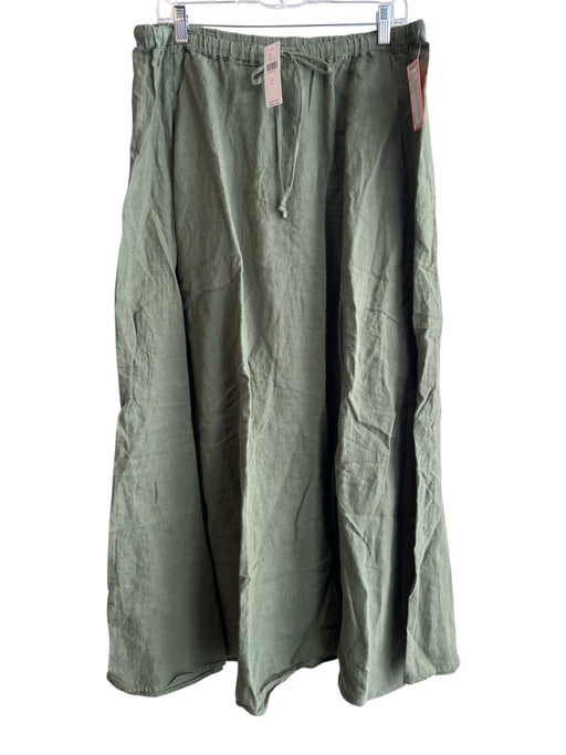 Velvet Size Large Moss Green No Fabric Tag Drawstring Waist Pockets Maxi Skirt Moss Green / Large