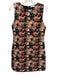 Alice + Olivia Size 8 Black & Multi Cotton Blend Floral Tapestry Back Zip Dress Black & Multi / 8