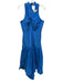 Veronica Beard Size 8 Blue Polyester Sleeveless Criss Cross Front Back Zip Dress Blue / 8
