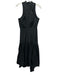 Veronica Beard Size 6 Black Polyester Sleeveless Criss Cross Front Ruffle Dress Black / 6
