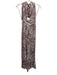 Faithfull the Brand Size L White & Brown Linen Blend Zebra Print Halter Jumpsuit White & Brown / L