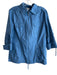 Cabi Size M Blue Cotton Collared Zip Front Long Sleeve Chest Pocket Jacket Blue / M