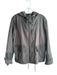 Hei Hei Size M Brown Cotton Zip Front Hooded Long Sleeve Lace Overlay Jacket Brown / M