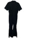 Flying Tomato Size M Black Polyester Corduroy Flare Utility Jumpsuit Black / M