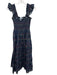 Hill House Size S Blue & Multi Cotton Smocked Ruffle Pockets Dress Blue & Multi / S