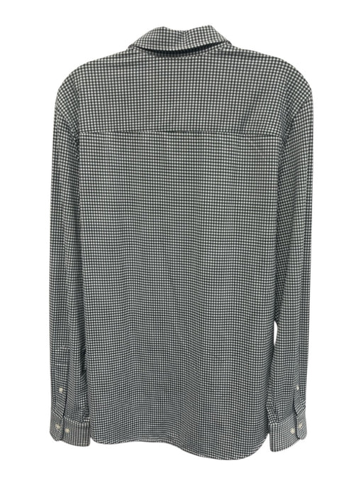 Rhone NWT Size M Green & White Synthetic Plaid Button Up Men's Long Sleeve Shirt Green & White / M