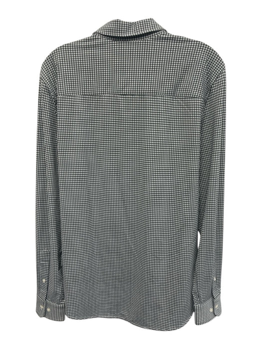 Rhone NWT Size M Green & White Synthetic Plaid Button Up Men's Long Sleeve Shirt Green & White / M