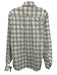 Peter Millar Size M White & Tan Cotton Plaid Button Up Men's Long Sleeve Shirt White & Tan / M