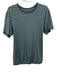 Lululemon Size Est L Green Synthetic Striped Athletic T Shirt Men's Short Sleeve Green / Est L