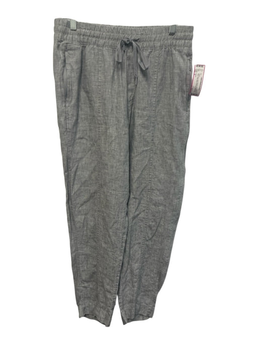 Athleta Size S Slate Gray Linen Elastic & Drawstring Waist High Waist Pants Slate Gray / S