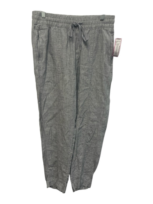Athleta Size S Slate Gray Linen Elastic & Drawstring Waist High Waist Pants Slate Gray / S
