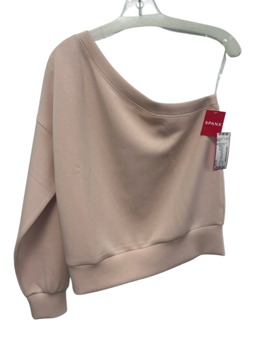 Spanx Size M Light Pink Modal Blend One Shoulder Sweatshirt Pullover Top Light Pink / M