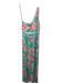 Lilly Pulitzer Size M Teal, Pink & Multi Rayon Blend One Shoulder Maxi Dress Teal, Pink & Multi / M