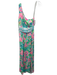 Lilly Pulitzer Size M Teal, Pink & Multi Rayon Blend One Shoulder Maxi Dress Teal, Pink & Multi / M