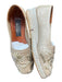 Stuart Weitzman Shoe Size 5.5 Gold & Tan Leather Embroidered Flowers Espadrille Gold & Tan / 5.5